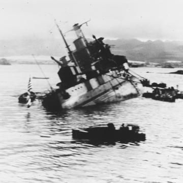 USS Utah capsizing